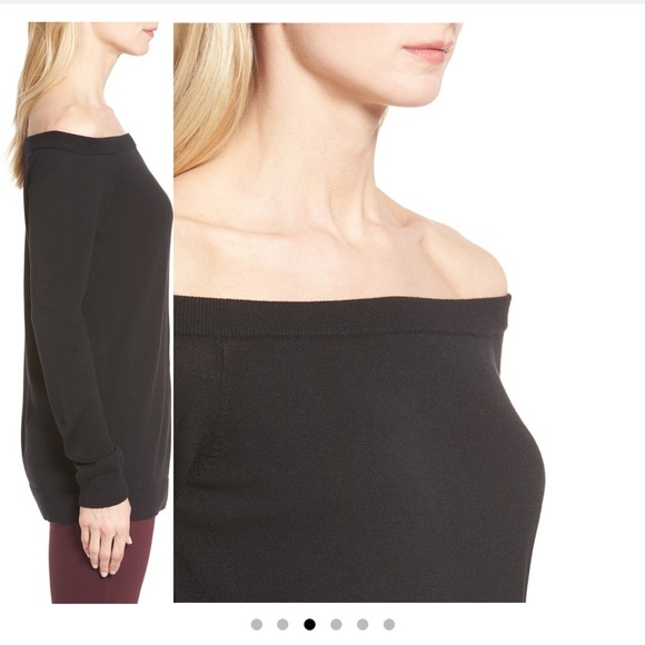 Halogen, Nordstrom Brand, cotton blend off shoulder sweater - Picture 3 of 5